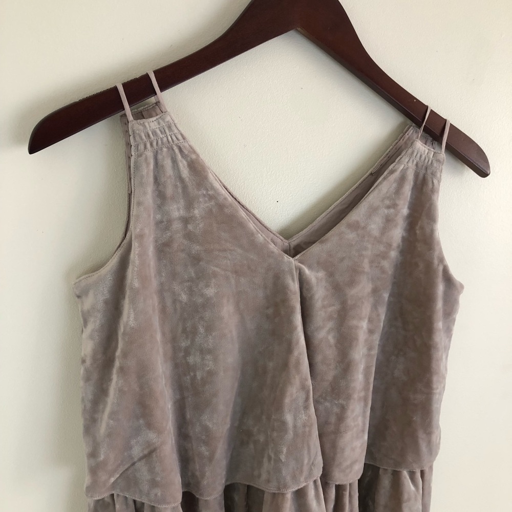 Aerie velvet tiered tank